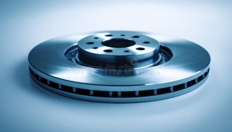 Brake disc on a white background. Generative AI. royalty free illustration