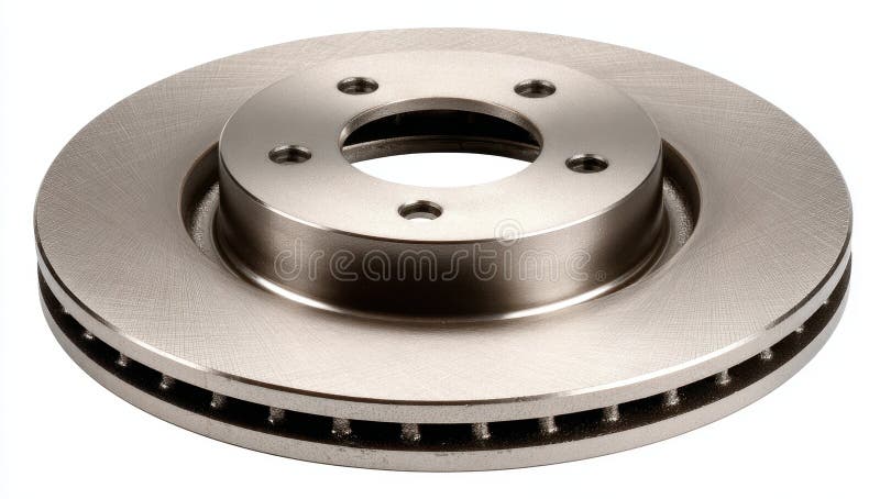 Brake disc on a white background. Generative AI. stock illustration