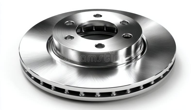 Brake disc on a white background. Generative AI. vector illustration