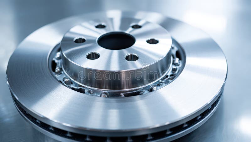 Brake disc on a white background. Generative AI. vector illustration