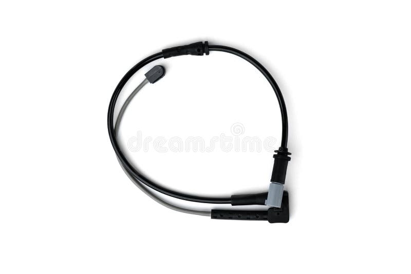 Brake pad wear sensor isolated on white background. royalty free stock image