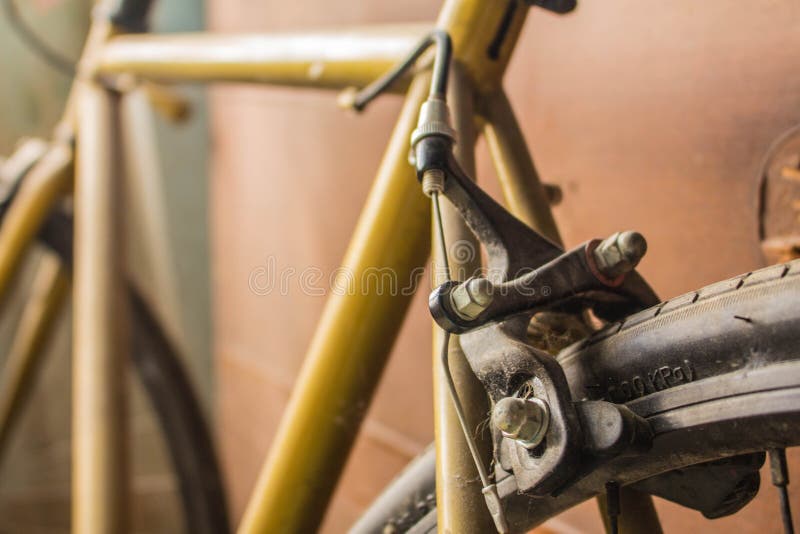 Brake the rear wheel stock photo. Image of gray, biking 45855580