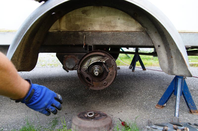 Brake Repair stock image. Image of nuts, remove, spring 59686029