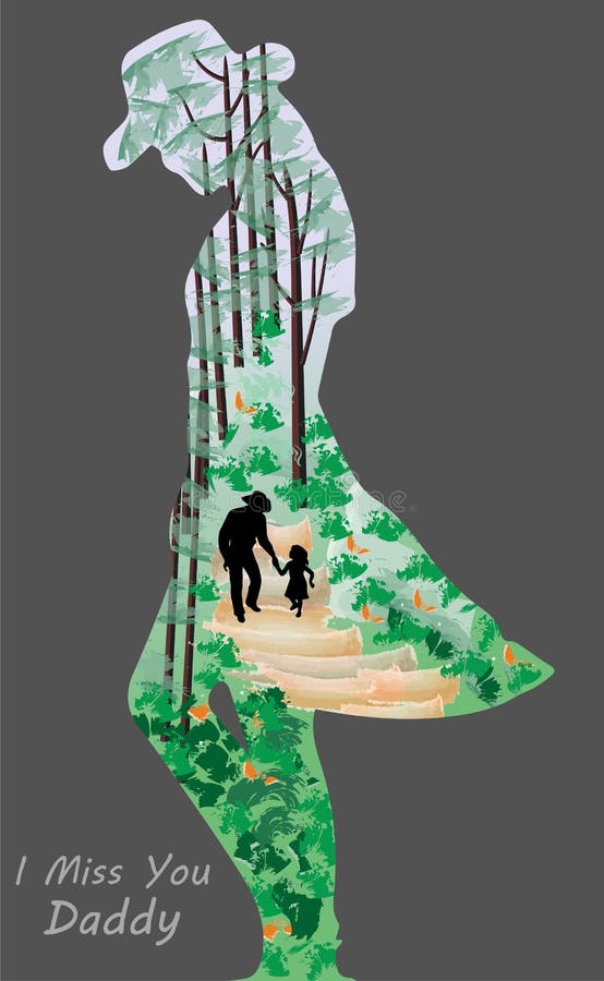 Brakuję Ci ojczulka Ilustracyjny projekt ilustracja wektor Brakuję Ci ojczulka Ilustracyjny projekt ilustracja wektor