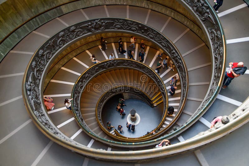 Bramante spiral stairs of the Vatican Museums royalty free stock photos