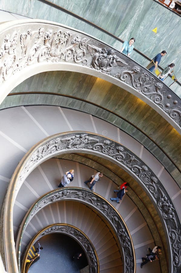 Bramante staircase editorial image. Image of museum, italy 44537880