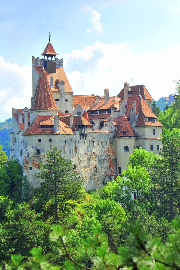 Bran castle overlooking the forest
