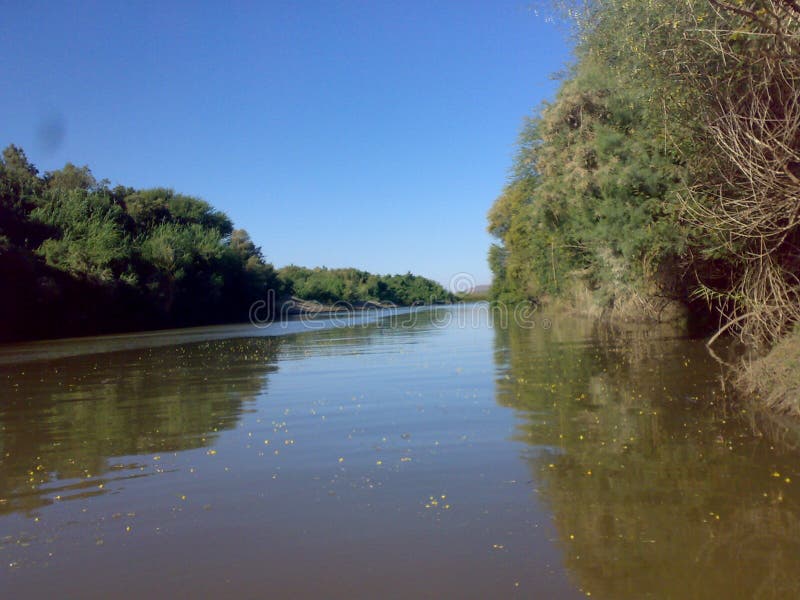 Branches of the Nile River in northern Sudan - Mobile camera N73 - year 2010 royalty free stock photo