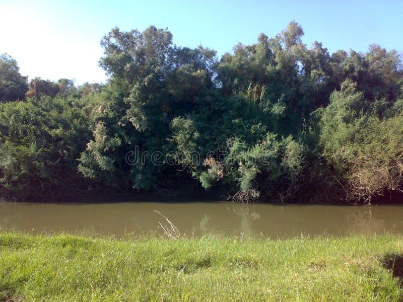 Branches of the Nile River in northern Sudan - Mobile camera N73 - year 2010 royalty free stock photography