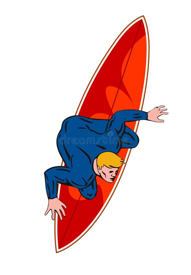 Branco da onda da equitação do gajo do surfista ilustração do vetor Branco da onda da equitação do gajo do surfista ilustração do vetor