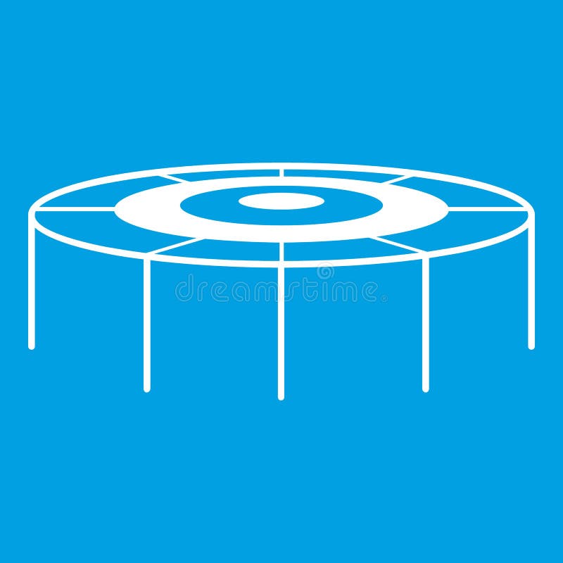 Branco do ícone do trampolim ilustração do vetor