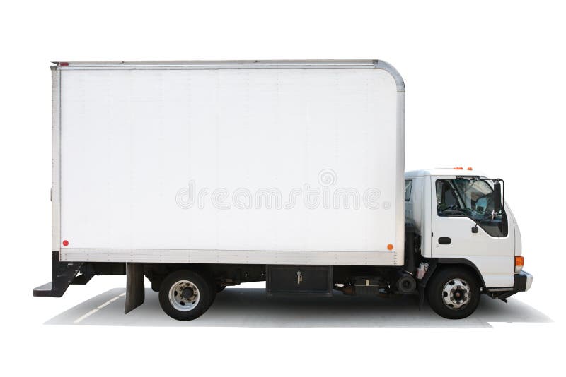 Branco isolado do caminhão de entrega