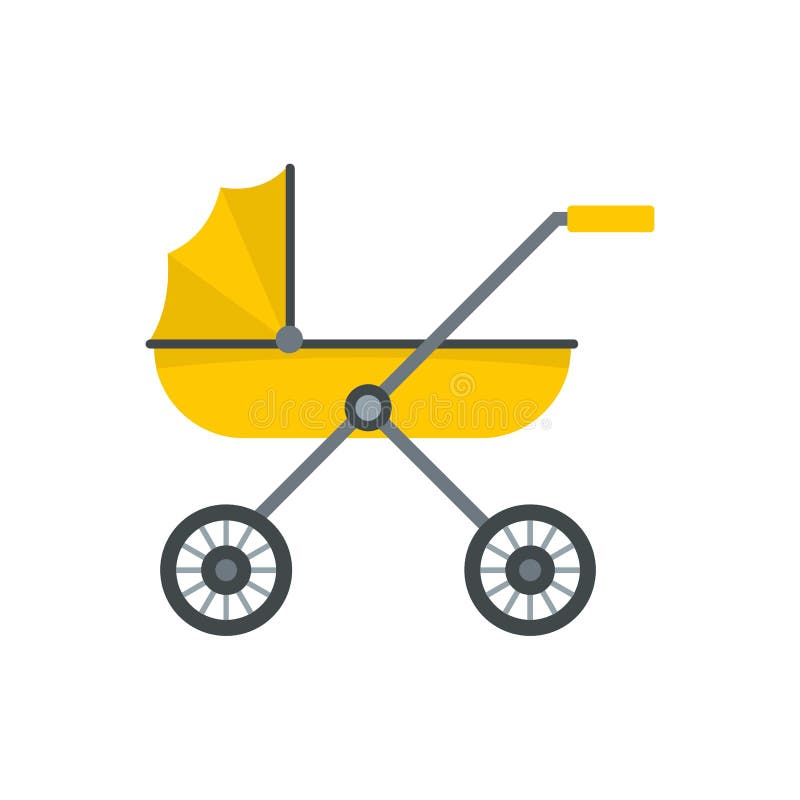 Download Brand Baby Pram Icon, Flat Style Stock Vector ...