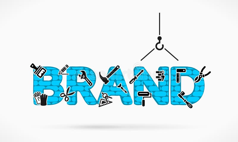 Brand building stock illustration Brand building stock illustration