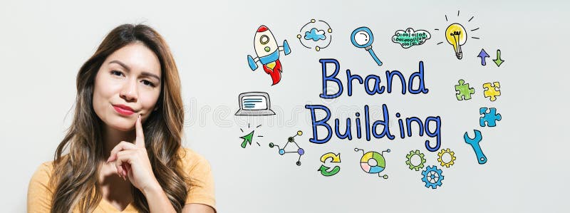 Brand Building with Young Woman Stock Photo - Image of idea, creativity ...