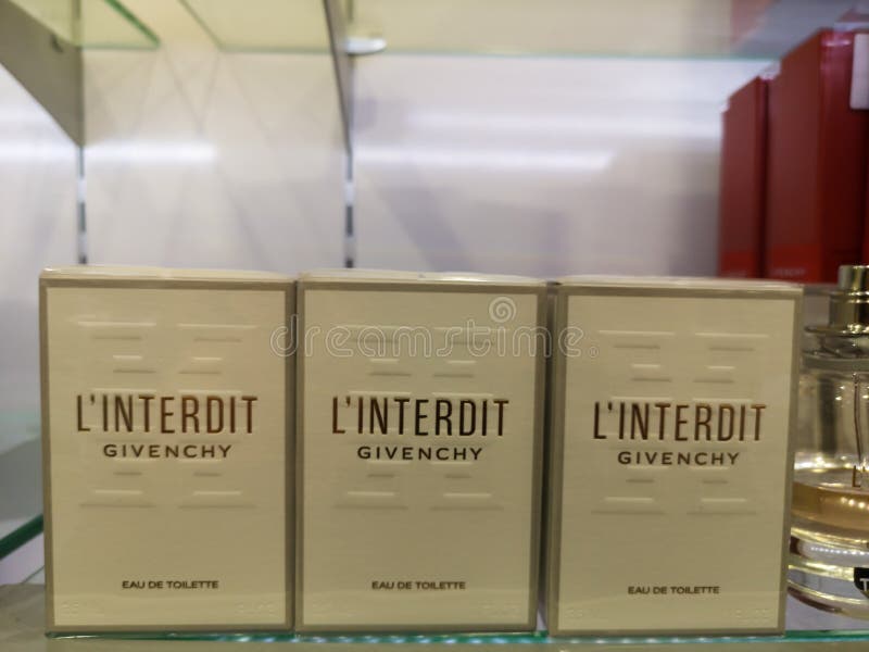 Brand L `Interdit Eau De Parfum Givenchy Perfume Water for Women Put Up for  Sale on January 15, 2020 at a Shopping Mall in Russia Editorial Photography  - Image of amouroud, hugo: 170898517