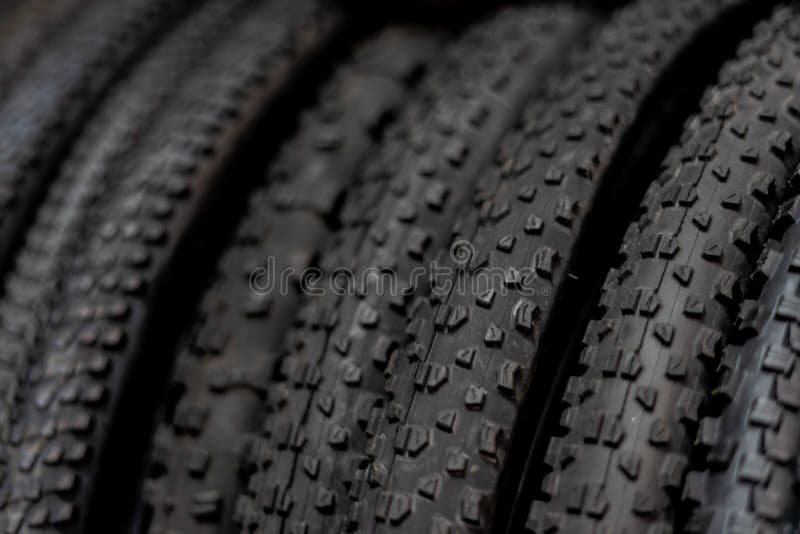Brand new bicycle tires stock photo. Image of accessory 144541184