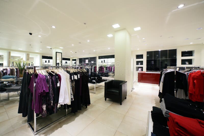 Luxury And Fashionable Brend New Interior Of Cloth Store Stock Photo,  Picture and Royalty Free Image. Image 27975705.