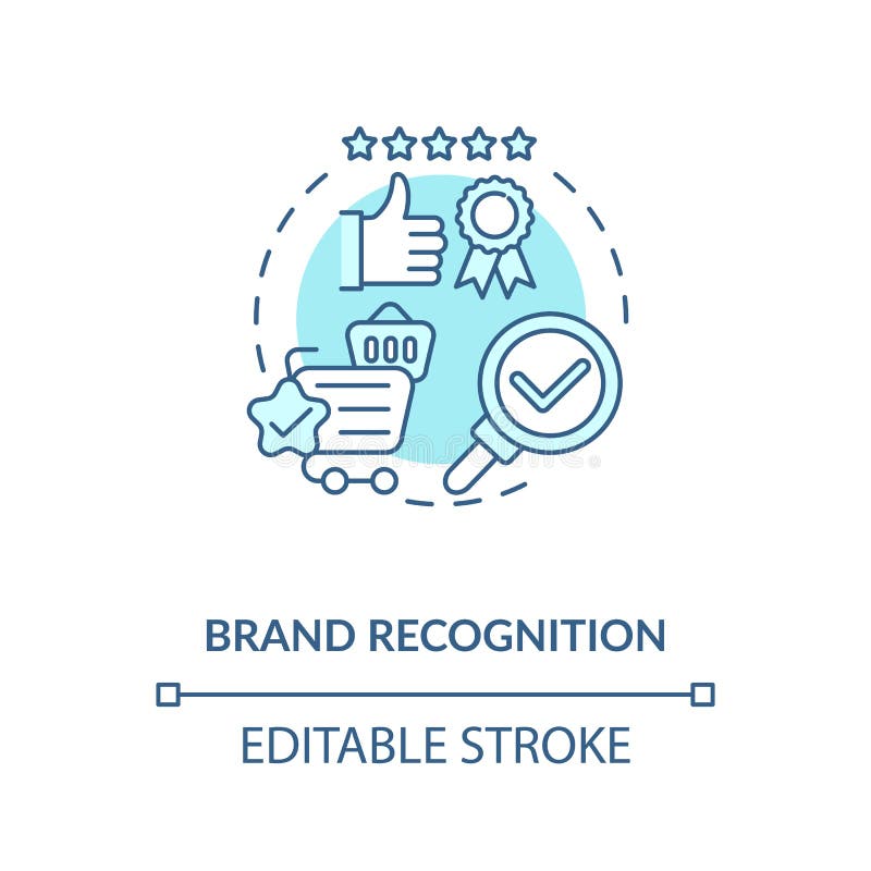 Brand Recognition Concept Icon Stock Vector - Illustration of drawing