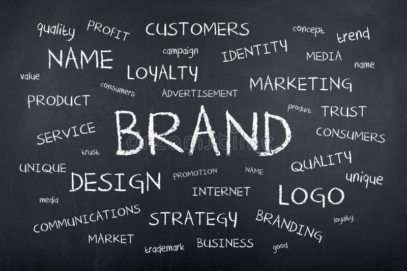 Brand Word Cloud Concept stock illustration Brand Word Cloud Concept stock illustration