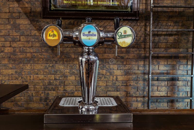 Beer dispenser and glass stock image. Image of dispenser 19007167