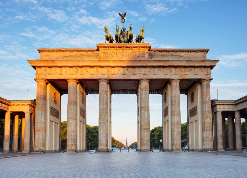 Brandenburg in Berlin, Capital of Germany Stock Image - Image of europe ...