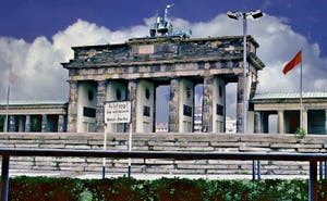 Brandenburg Gate And Berlin Wall Stock Image Image Of City 