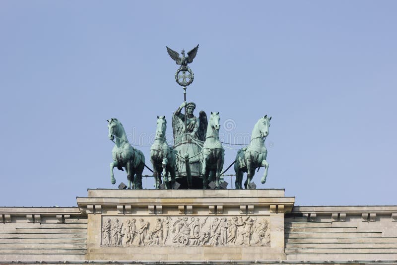 Brandenburg Gate Quadriga Under The Sunny Stock Photo Image Of Beauty Famous