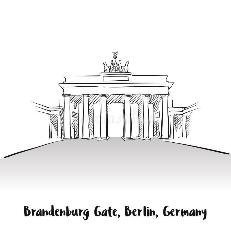 Brandenburger Tor Berlin Greeting Card Vektor Abbildung Illustration Von Card Berlin