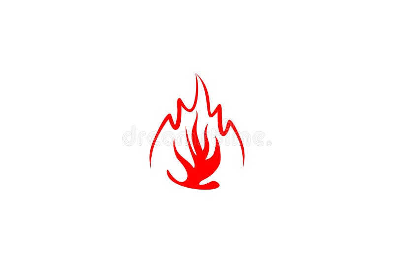 Brandflammor moderna Logo Designs Inspiration Isolated på vit bakgrund stock illustrationer Brandflammor moderna Logo Designs Inspiration Isolated på vit bakgrund stock illustrationer