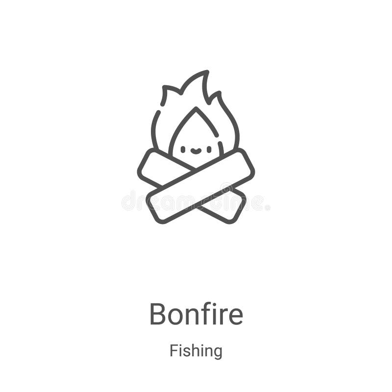 Brandikonvektor från fiskeinkassering Vektorbild för konturkonturkontur för tunn linje i bryggbrand Linjär symbol för användning royaltyfri illustrationer