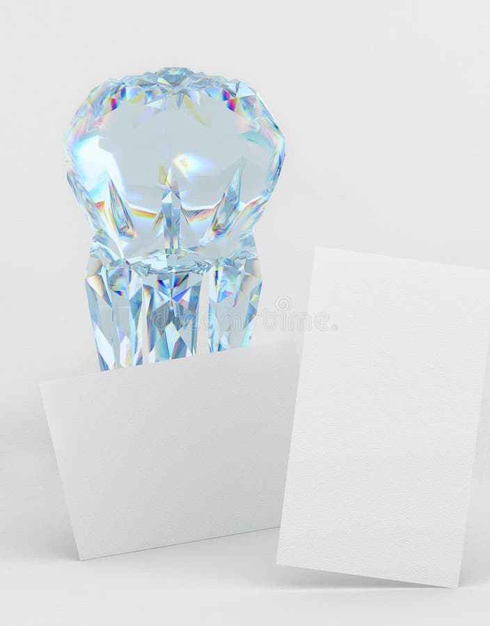 Branding business card mock-up for dentistry with a diamond tooth royalty free stock image Branding business card mock-up for dentistry with a diamond tooth royalty free stock image