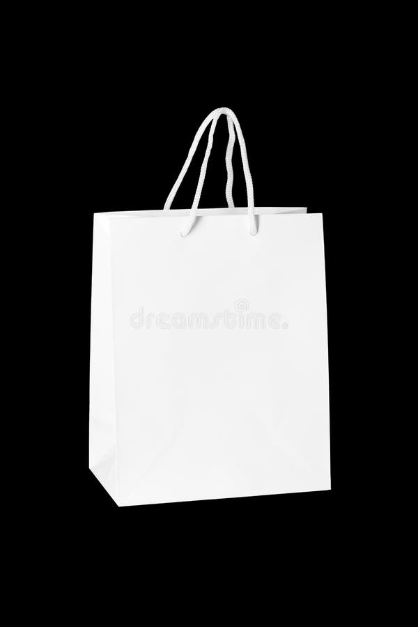 Download Mockup Of Paper Shopping Bag Isolated On Black Background ...