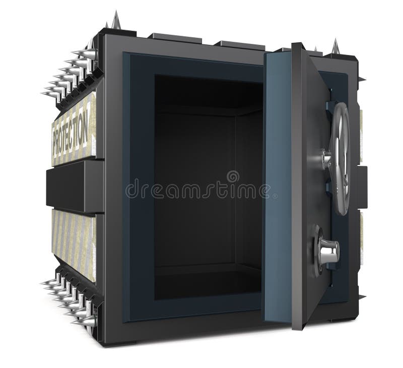 Brandkast met open deur stock illustratie Brandkast met open deur stock illustratie