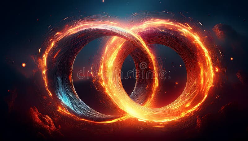 Brandkrets stock illustrationer