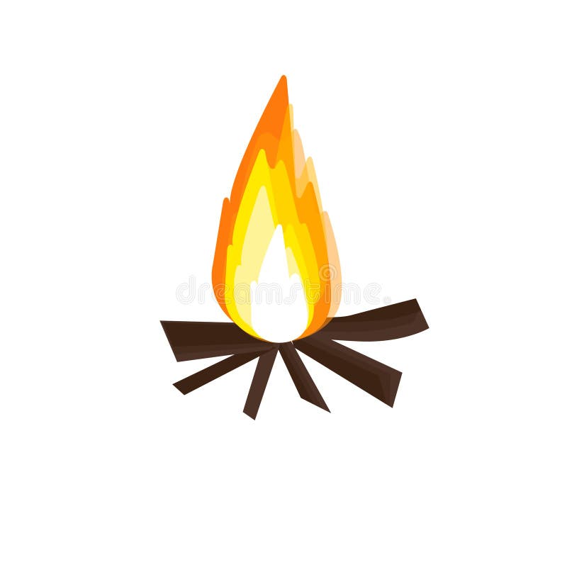 Brandlägereld- och picknicksymbol vektor illustrationer Brandlägereld- och picknicksymbol vektor illustrationer
