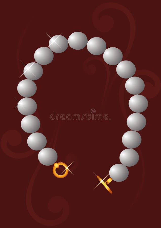 Pearl bracelet with gold closure. Pearl bracelet with gold closure.