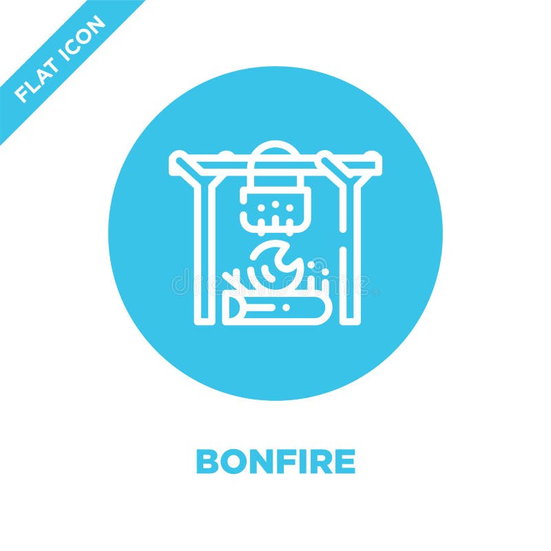 Brasasymbolsvektor från campa samling Tunn linje illustration för vektor för brasaöversiktssymbol Linjärt symbol för bruk på reng stock illustrationer
