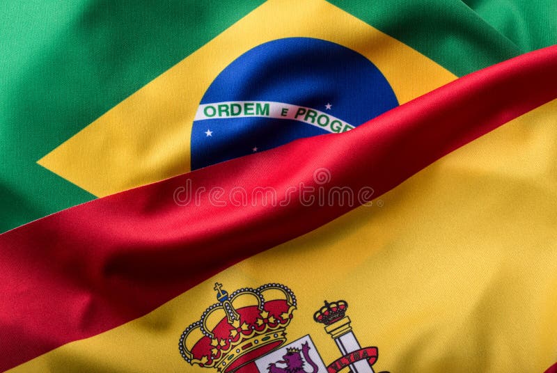 Bandeira da espanha vs brasil