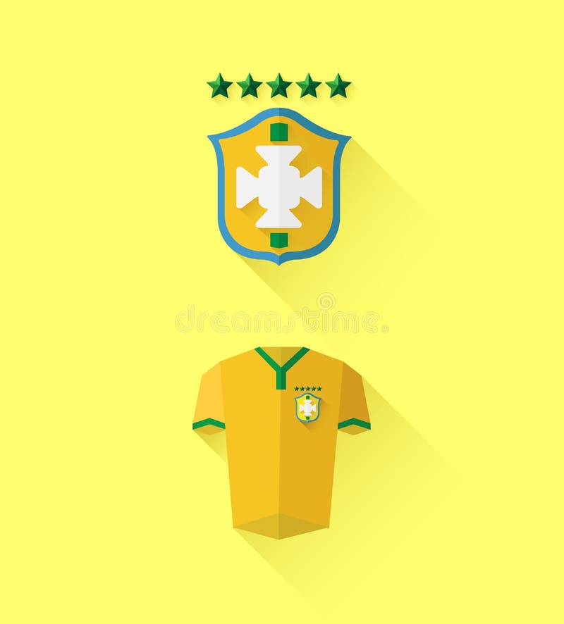 Brazilian League Clubs Jerseys Stock Vector