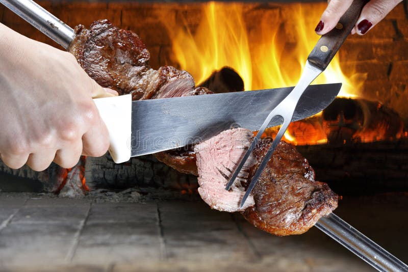 Picanha no espeto imagem de stock. Imagem de cozinhado - 60174573