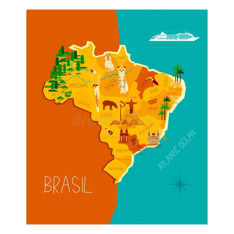 Mapa brasil Vectors & Illustrations for Free Download