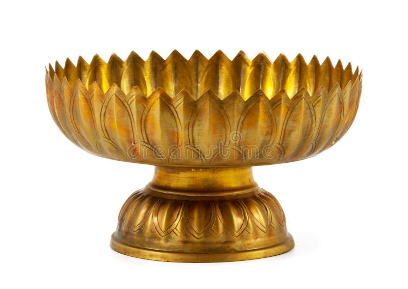 Brass bowl isolated