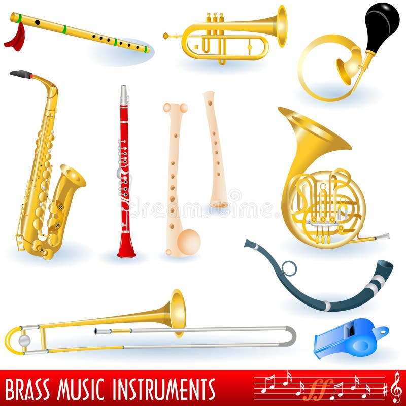 Brass collection vector illustration
