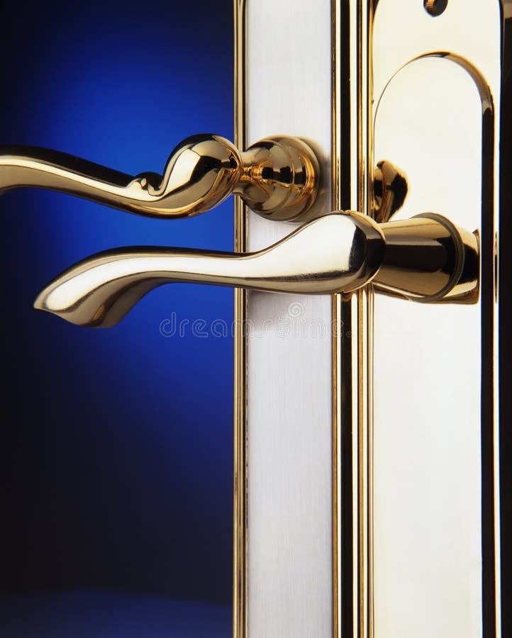 Brass door handle stock photo. Image of ornate, metal 1502600