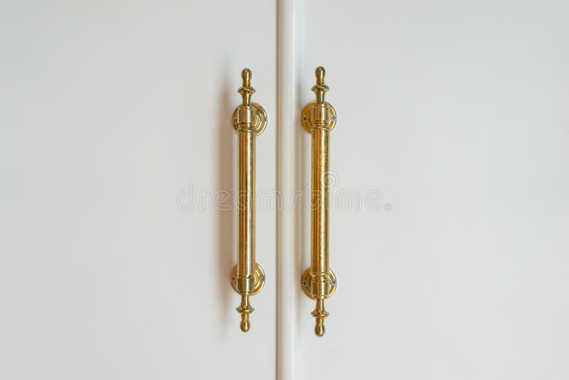 Brass door handles stock photo. Image of front, classic 61354844