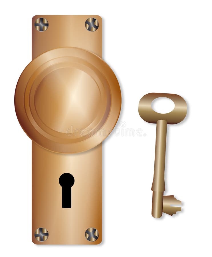 Door knob drawing stock illustration. Illustration of isolated 40751852