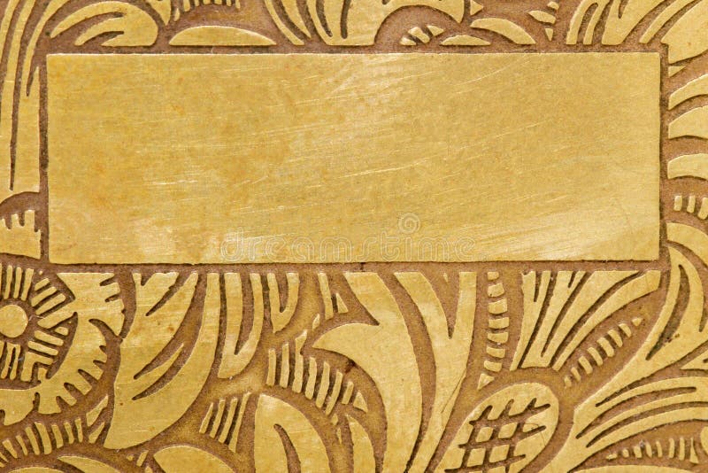 Brass with engraving stock image. Image of dirty, carving 22756355