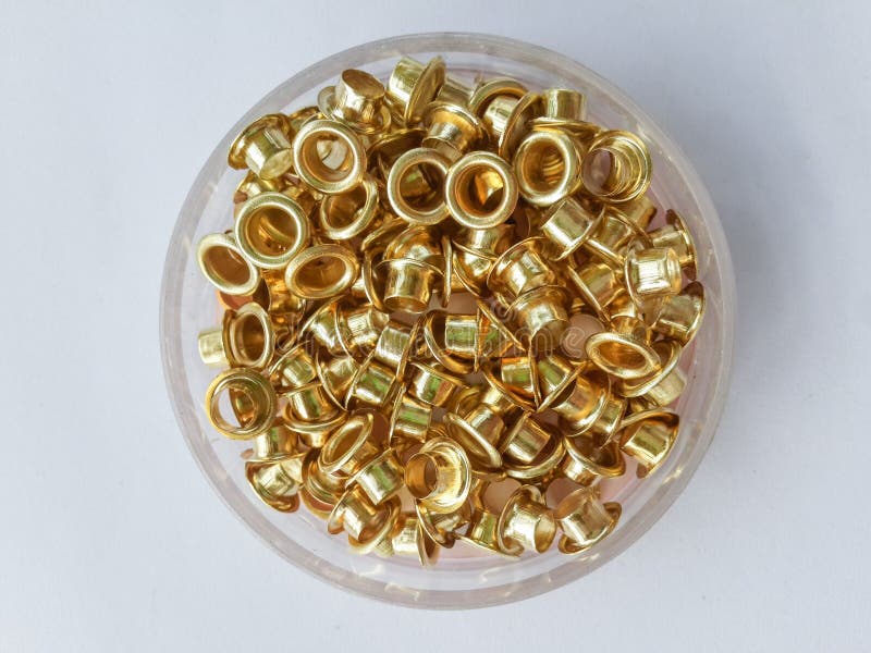 Brass Eyelets and Eyelet Punch Stock Image Image of punch, pile 72695649