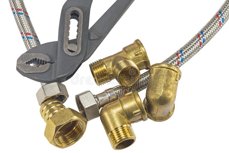 Brass fitting for plumbing stock photo. Image of industry 80876780